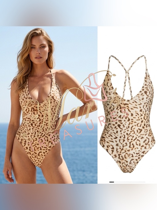 Mikoh Other - NWT Mikoh Thalia Roam Leopard Print One Piece Swim Swimsuit Sz M